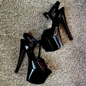 Black Pleaser Heels